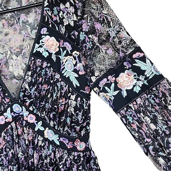 Free People Cherry Blossom Embroidered Size 6 Dress - Picture 12 of 16